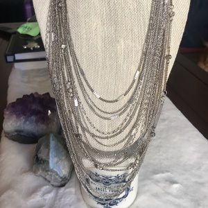 Multi-Strand Chain Bib Necklace - retired C+I